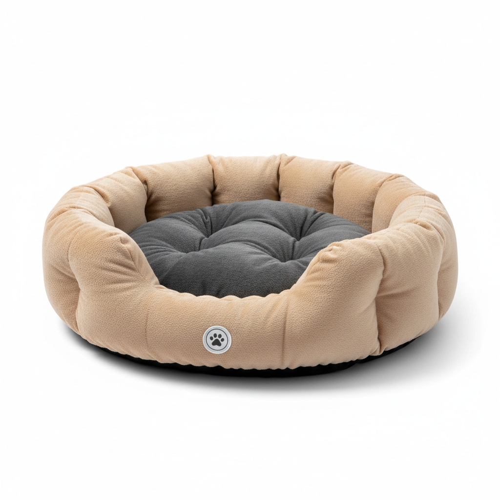 Cama redonda suave para perros y gatos