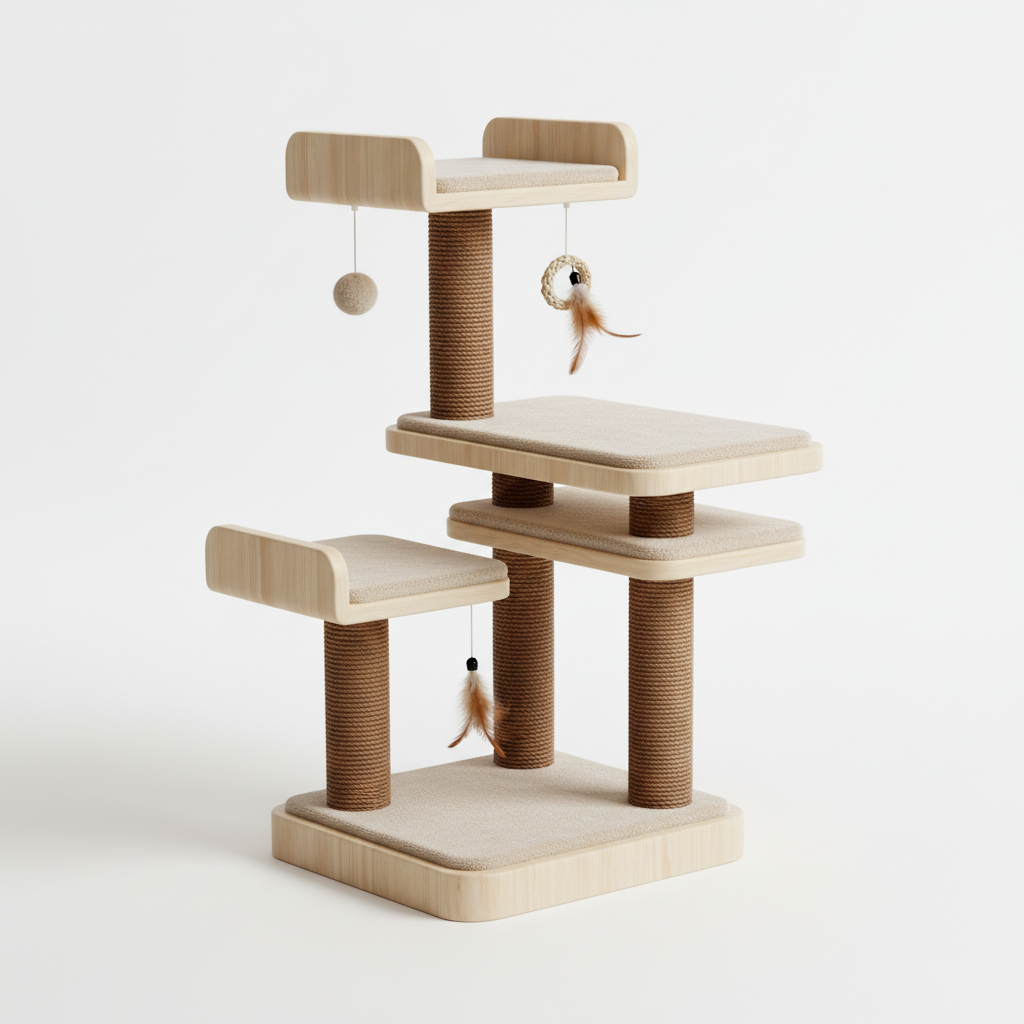 Rascador torre multinivel para gatos